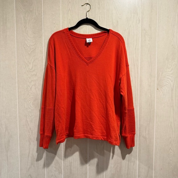 CAbi Women's V-Neck Sweater, Orange- M - Picture 1 of 4